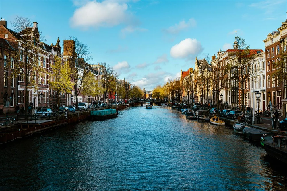 Amsterdam canal houses in the Netherlands